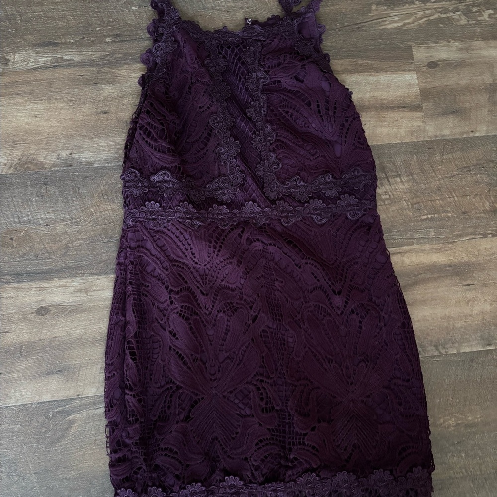 AKIRA Purple Lace Mini Dress